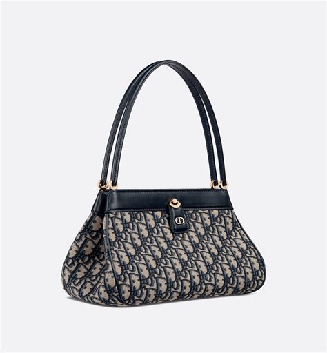 medium dior key bag blue dior oblique jacquard|christian dior saddle bag blue.